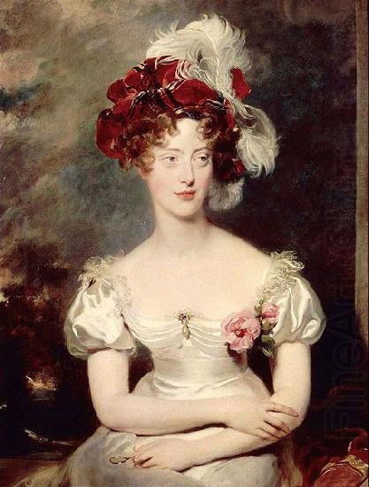 Sir Thomas Lawrence Portrait of Princess Caroline Ferdinande of Bourbon-Two Sicilies Duchess of Berry.